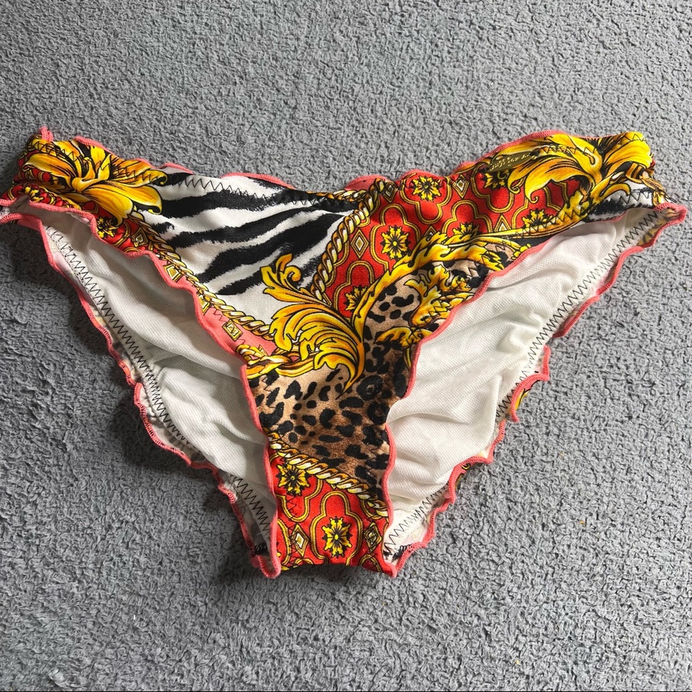 New Luli Fama Printed Swim Bottoms Bikini Bathing Suit Swimsuit